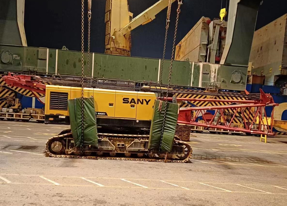 imachine delivers sany 75t crawler crane 