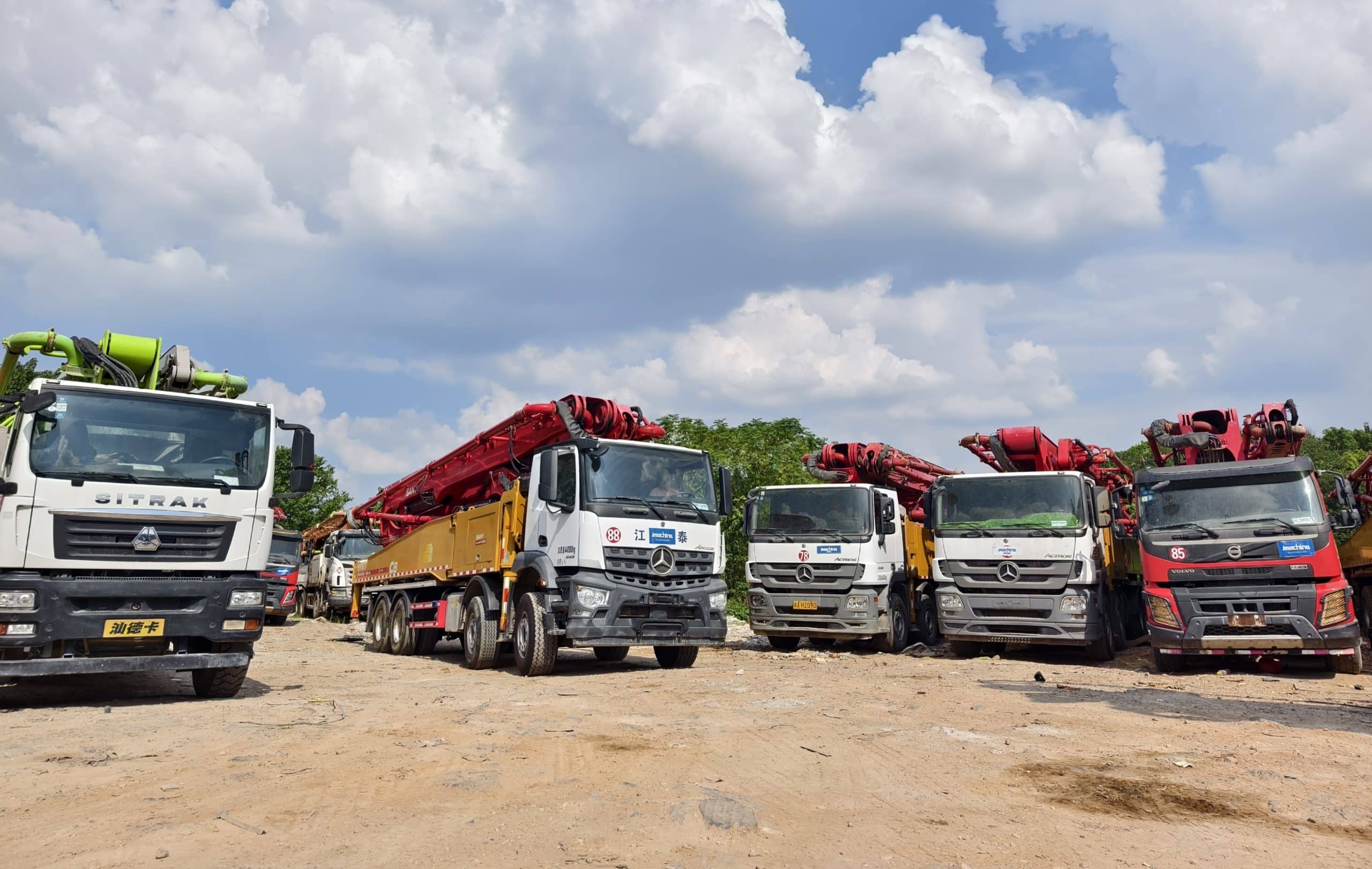 شاحنة مضخة الخرسانة المستعملة من إيماشين