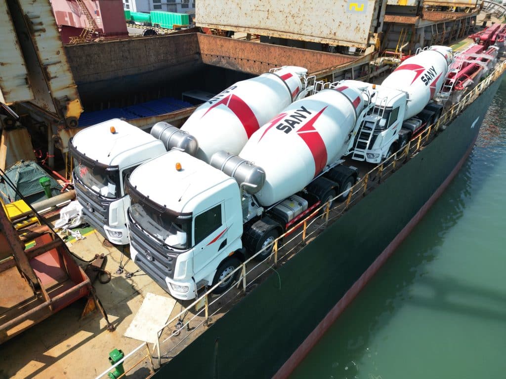 used sany concrete mixer truck