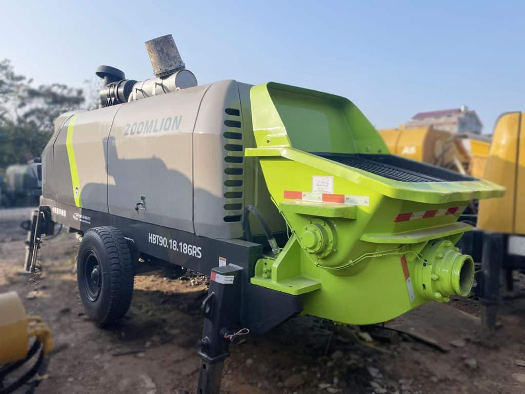 Used concrete trailer pump