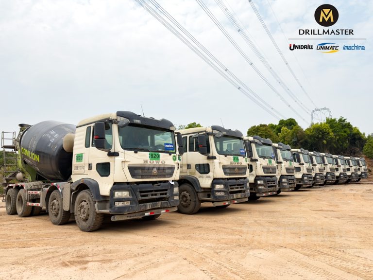 imachine concrete mixer truck yard