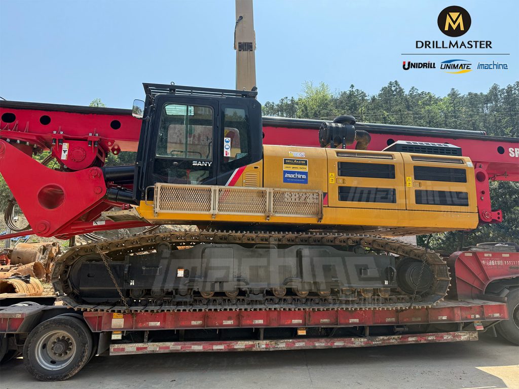 delivered sany sr155 rotary drilling rig