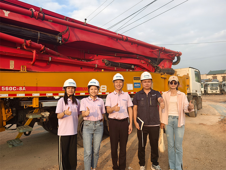 imachine concrete pump truck