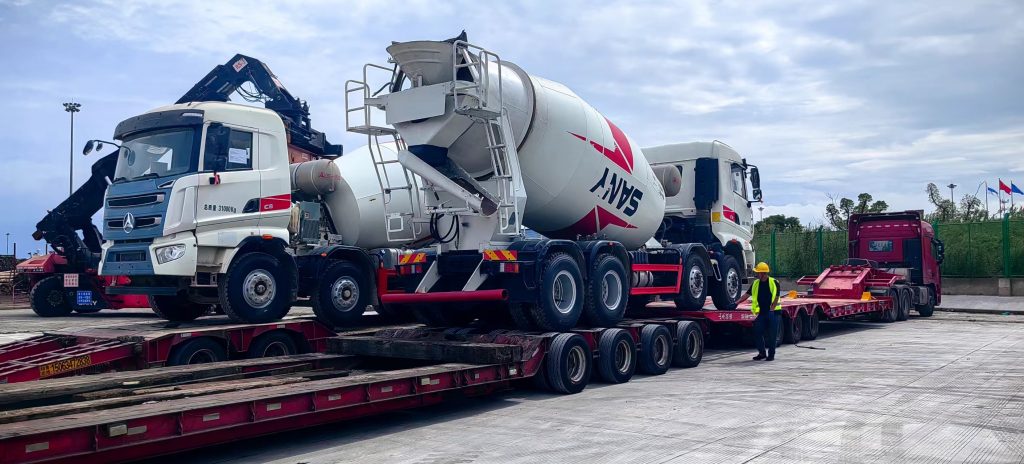 sany concrete mixer trucks delivered