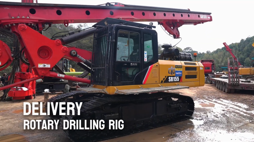 delivery of sany sr155 rotary drilling rig