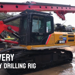 delivery of sany sr155 rotary drilling rig