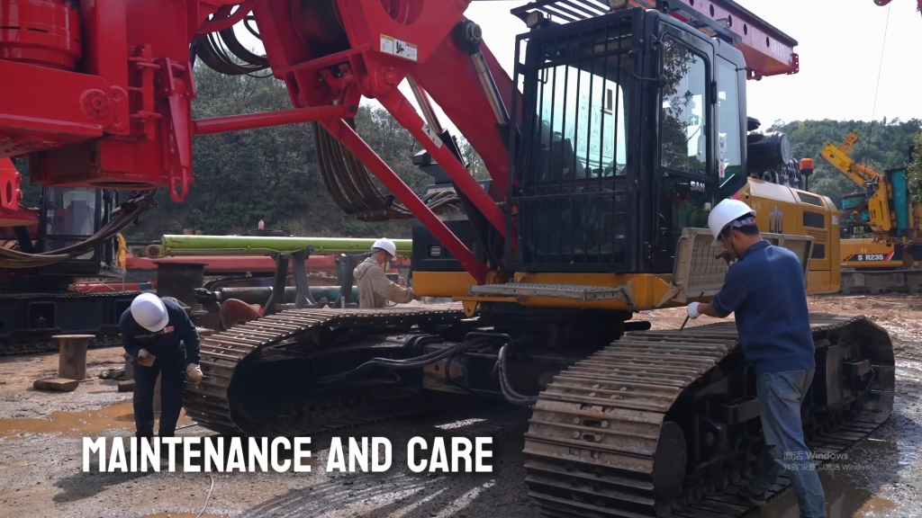 Maintenance and Cleaning of SANY SR155 Rotary drilling rig