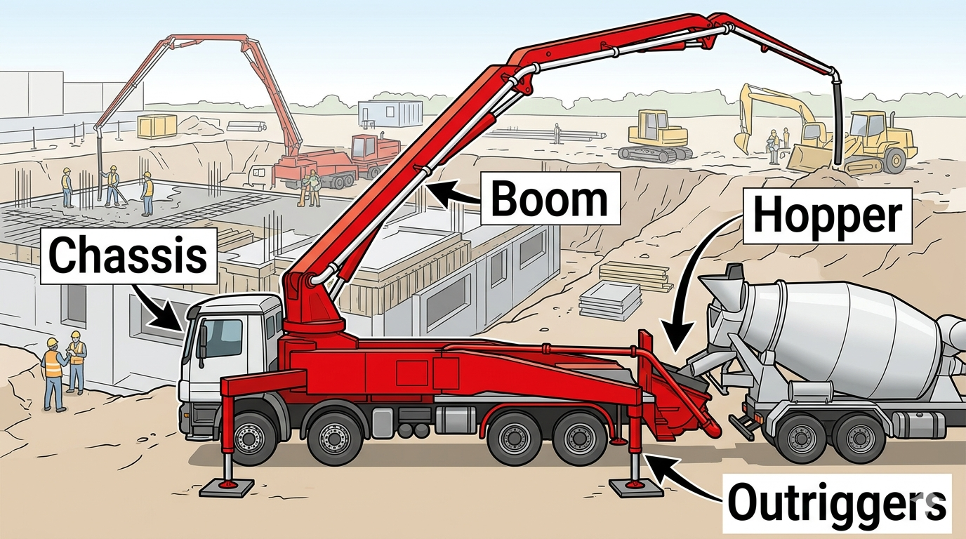 concrete pump truck