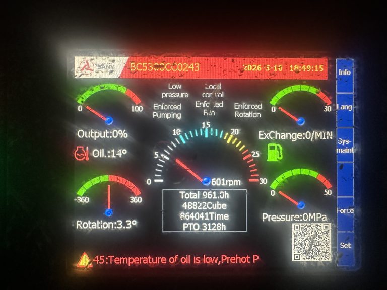 sany 43m concrete boom pump