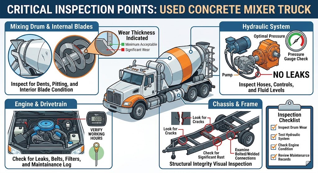 Inspection Checklist for used mixer truck
