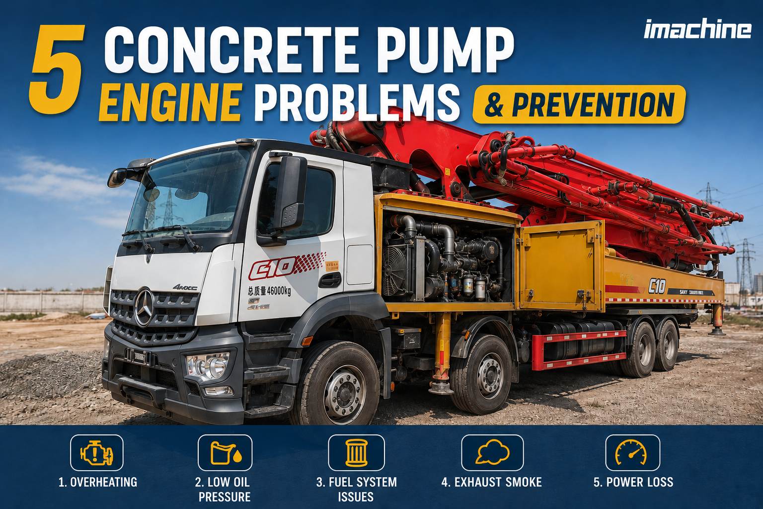 5 Concrete Pump Engine Problems & Prevention
