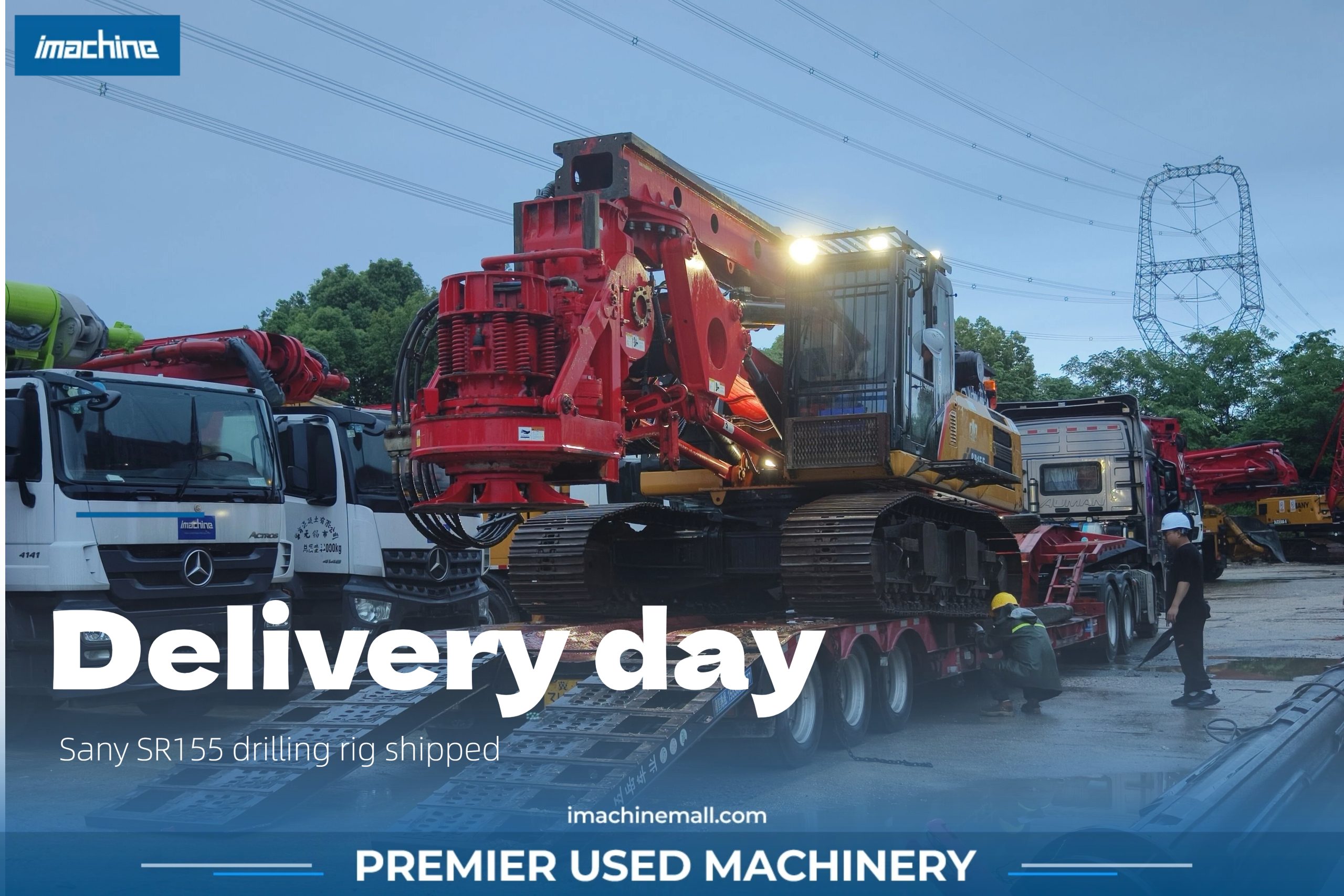 sany sr155 rotary drilling rig shipped