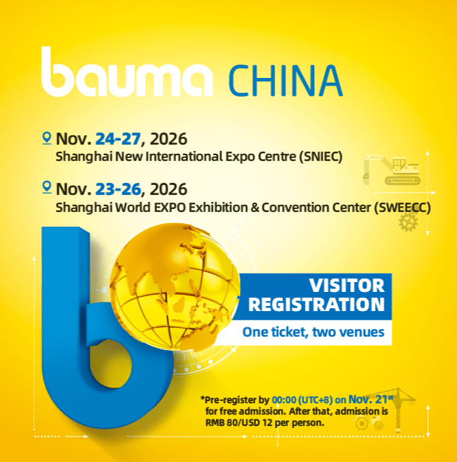 bauma CHINA 2026: VISITOR REGISTRATION LIVE