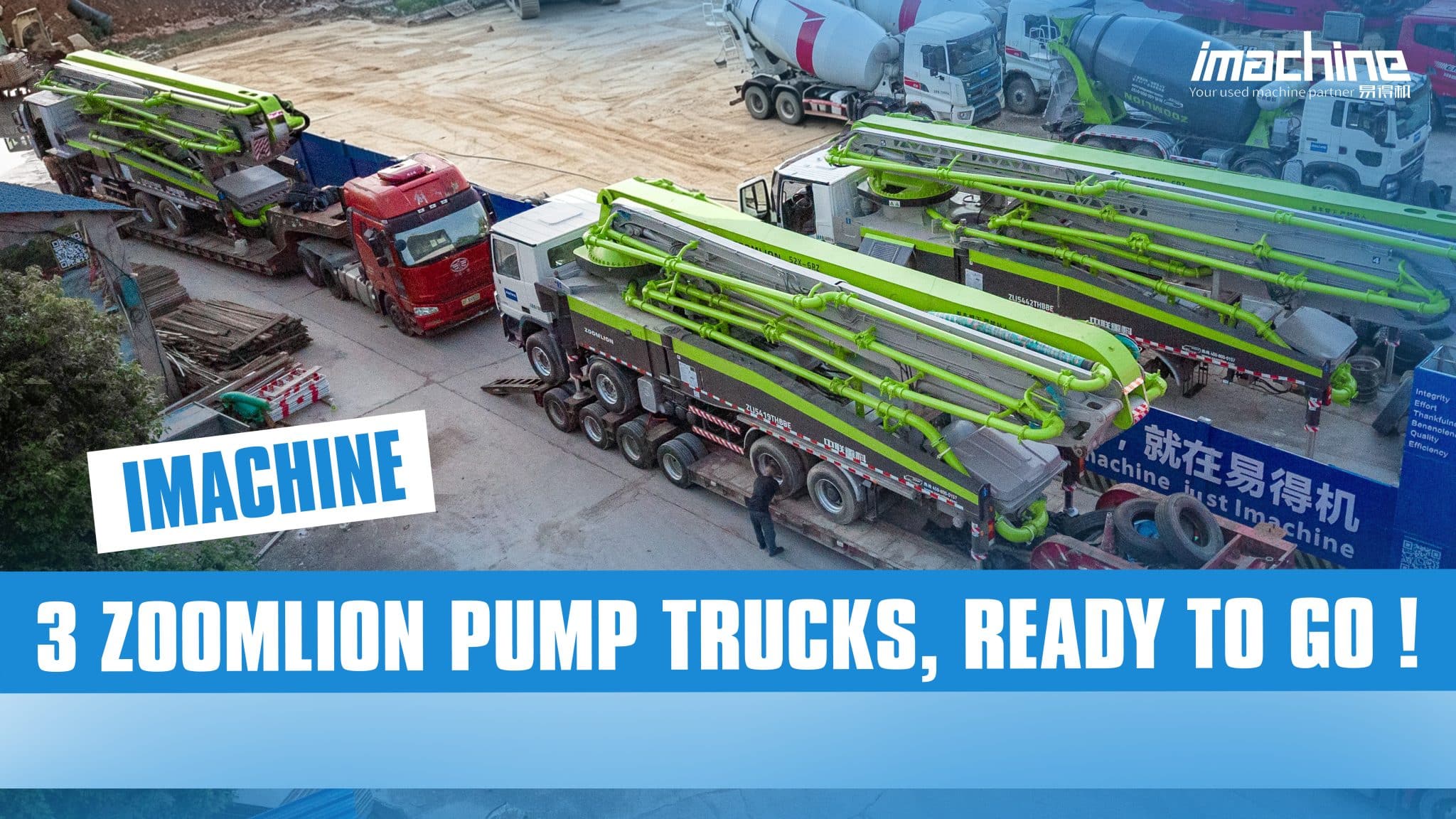 delivery used concrete pump truck