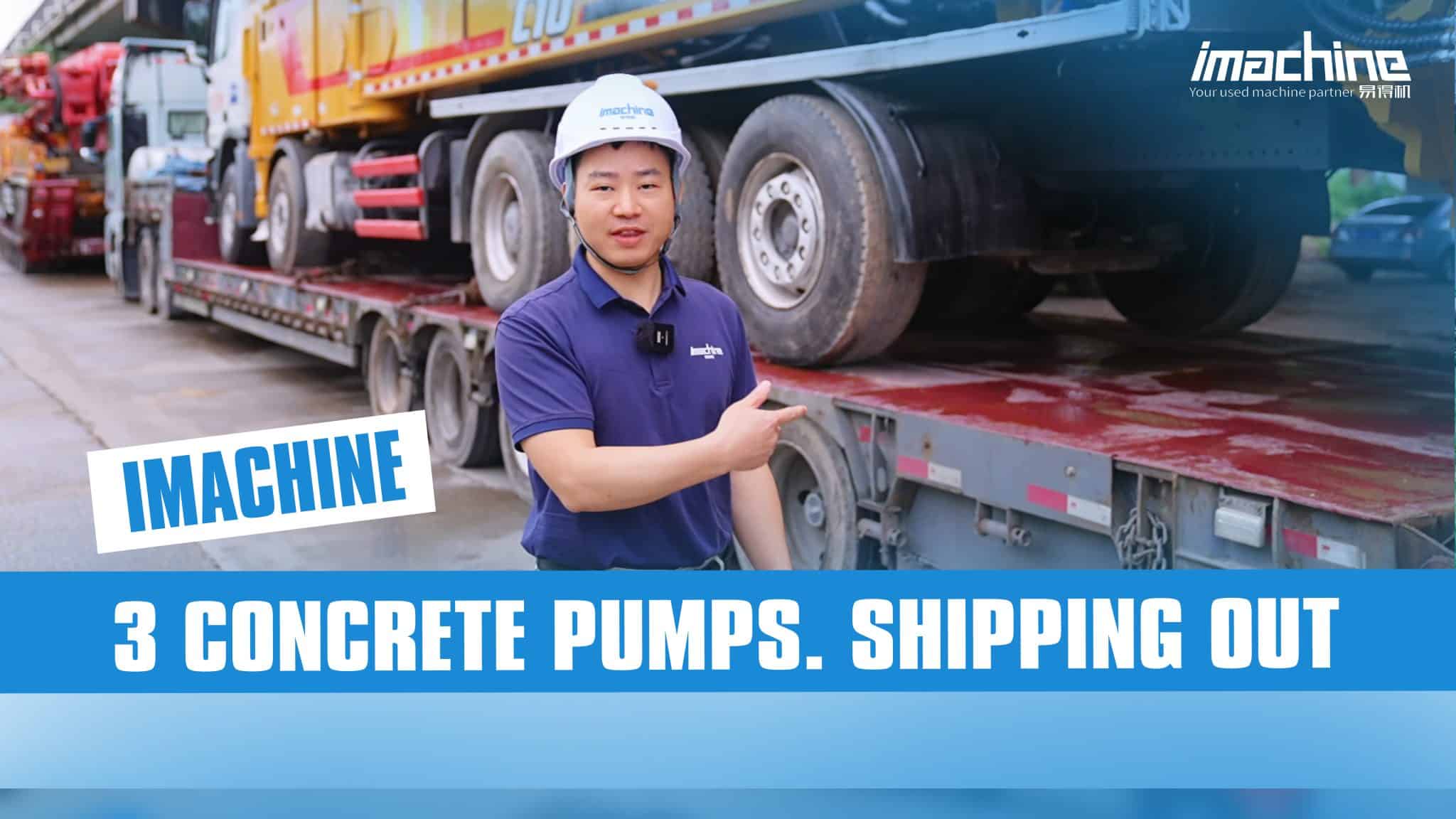 Three concrete pumps delivery
