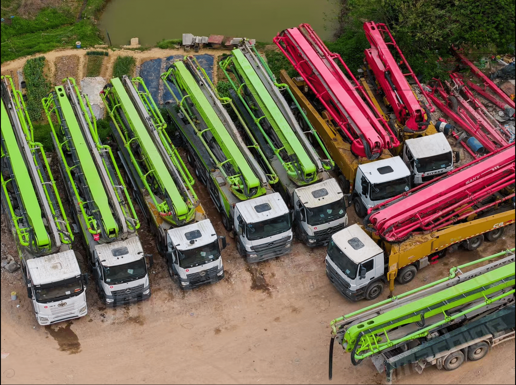 Imachine used concrete machinery